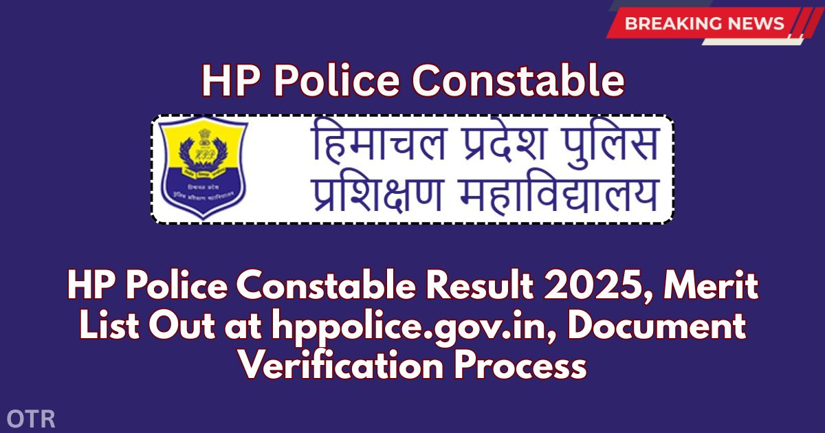HP Police Constable Result 2025 Merit List